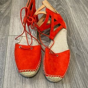 Merona red suede espadrilles 11
